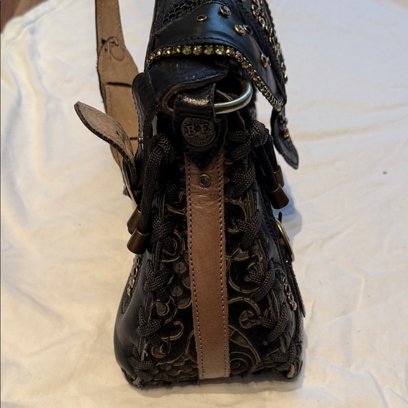 Bracher Emden Black Leather Embellished Women's Bag - Picture 5 of 8